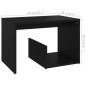 vidaXL Beistelltisch Schwarz 59x36x38 cm Holzwerkstoff vidaXL Beistelltisch Schwarz 59x36x38 cm Holzwerkstoff
