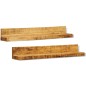 Solider Holz Mit Wandhalterung Anzeigeregal 2 Stk. Solider Holz Mit Wandhalterung Anzeigeregal 2 Stk.
