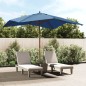 vidaXL Sonnenschirm mit Holzmast Azurblau 300x300x273 cm vidaXL Sonnenschirm mit Holzmast Azurblau 300x300x273 cm