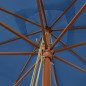 vidaXL Sonnenschirm mit Holzmast Azurblau 300x300x273 cm vidaXL Sonnenschirm mit Holzmast Azurblau 300x300x273 cm