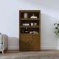 vidaXL Highboard Honigbraun 80x35x154 cm Massivholz Kiefer vidaXL Highboard Honigbraun 80x35x154 cm Massivholz Kiefer