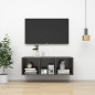 vidaXL TV-Wandschrank Hochglanz-Grau 37x37x107 cm Holzwerkstoff vidaXL TV-Wandschrank Hochglanz-Grau 37x37x107 cm Holzwerkstoff
