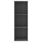 vidaXL TV-Wandschrank Hochglanz-Grau 37x37x107 cm Holzwerkstoff vidaXL TV-Wandschrank Hochglanz-Grau 37x37x107 cm Holzwerkstoff