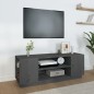 vidaXL TV-Schrank Grau 110x35x40,5 cm Massivholz Kiefer vidaXL TV-Schrank Grau 110x35x40,5 cm Massivholz Kiefer