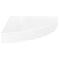 vidaXL Eck-Schweberegale 4 Stk. Hochglanz-Weiß 25x25x3,8 cm MDF vidaXL Eck-Schweberegale 4 Stk. Hochglanz-Weiß 25x25x3,8 cm MDF