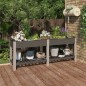 vidaXL Garten-Hochbeet mit Ablage Grau 200x50x75 cm WPC vidaXL Garten-Hochbeet mit Ablage Grau 200x50x75 cm WPC