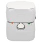 vidaXL Camping-Toilette Tragbar Grau und Weiß 22+12 L HDPE vidaXL Camping-Toilette Tragbar Grau und Weiß 22+12 L HDPE