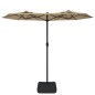 vidaXL Doppelsonnenschirm Taupe 316x240 cm vidaXL Doppelsonnenschirm Taupe 316x240 cm