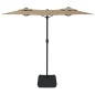 vidaXL Doppelsonnenschirm Taupe 316x240 cm vidaXL Doppelsonnenschirm Taupe 316x240 cm