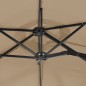 vidaXL Doppelsonnenschirm Taupe 316x240 cm vidaXL Doppelsonnenschirm Taupe 316x240 cm