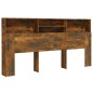 vidaXL Kopfteil mit Ablagen Räuchereiche 200x19x103,5 cm vidaXL Kopfteil mit Ablagen Räuchereiche 200x19x103,5 cm