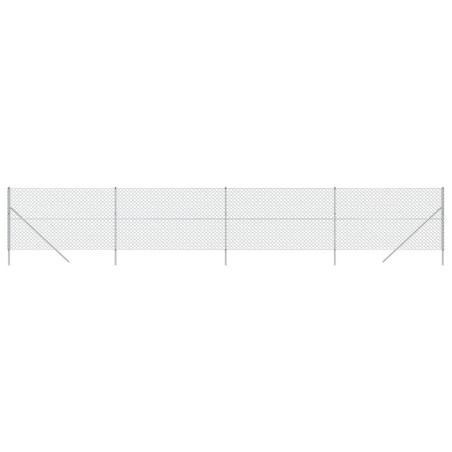 Maschendrahtzaun Silbern 2,2x10 m