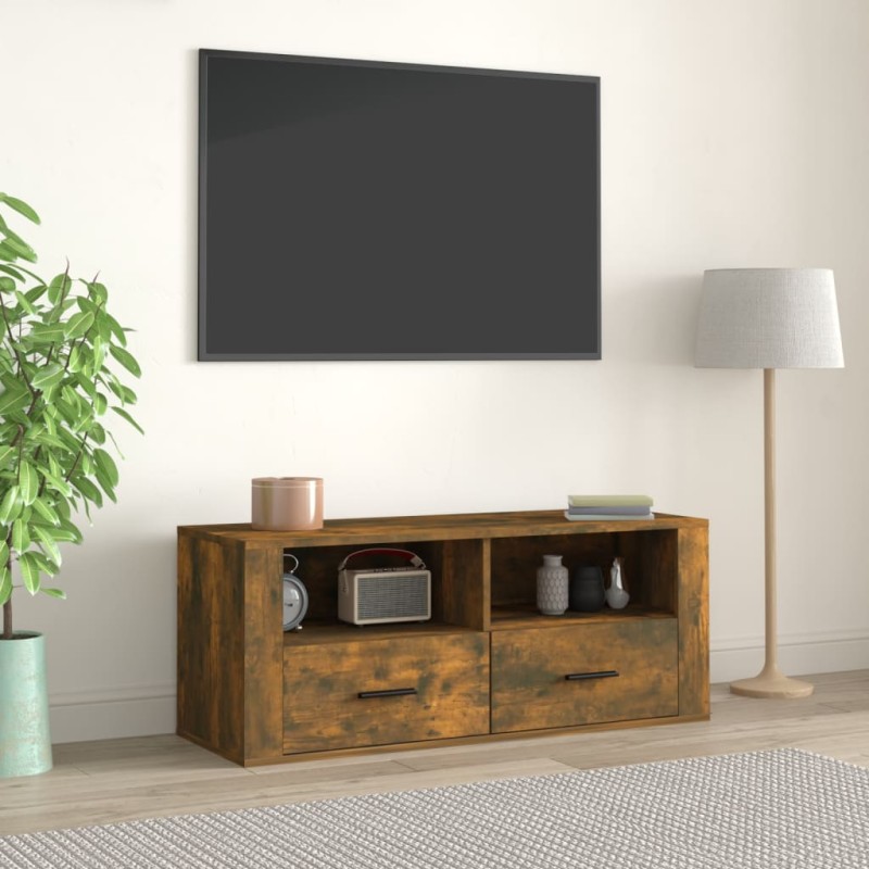 vidaXL TV-Schrank Räuchereiche 100x35x40 cm Holzwerkstoff vidaXL TV-Schrank Räuchereiche 100x35x40 cm Holzwerkstoff
