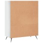vidaXL Bücherregal Hochglanz-Weiß 69,5x32,5x90 cm Holzwerkstoff vidaXL Bücherregal Hochglanz-Weiß 69,5x32,5x90 cm Holzwerkstoff