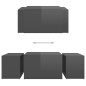 vidaXL 3-tlg. Satztisch-Set Hochglanz-Grau 60x60x38 cm vidaXL 3-tlg. Satztisch-Set Hochglanz-Grau 60x60x38 cm