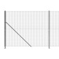 vidaXL Maschendrahtzaun mit Bodenflansch Anthrazit 2x25 m vidaXL Maschendrahtzaun mit Bodenflansch Anthrazit 2x25 m