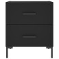 vidaXL Nachttisch Schwarz 40x35x47,5 cm Holzwerkstoff vidaXL Nachttisch Schwarz 40x35x47,5 cm Holzwerkstoff