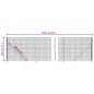 vidaXL Maschendrahtzaun mit Bodenflansch Anthrazit 2x25 m vidaXL Maschendrahtzaun mit Bodenflansch Anthrazit 2x25 m