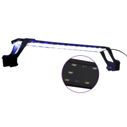 vidaXL LED-Aquariumleuchte mit Klemmen 55-70 cm Blau und Weiß 