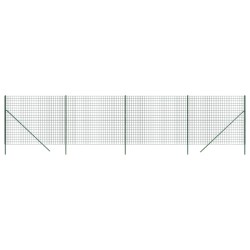 Maschendrahtzaun Grün 1,8x10 m Verzinkter Stahl