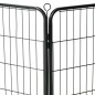 vidaXL Hunde-Laufgitter 8 Paneele Stahl 80 x 80 cm Schwarz vidaXL Hunde-Laufgitter 8 Paneele Stahl 80 x 80 cm Schwarz