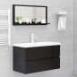 vidaXL Badspiegel Hochglanz-Schwarz 80x10,5x37cm Holzwerkstoff vidaXL Badspiegel Hochglanz-Schwarz 80x10,5x37cm Holzwerkstoff