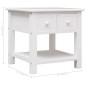 vidaXL Beistelltisch Weiß 40 x 40 x 40 cm Paulownia Holz vidaXL Beistelltisch Weiß 40 x 40 x 40 cm Paulownia Holz