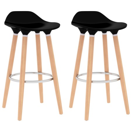 vidaXL Barhocker 2 Stk. Schwarz