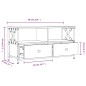 vidaXL TV-Schrank Braun Eichen-Optik 90x33x45 cm Holzwerkstoff & Eisen vidaXL TV-Schrank Braun Eichen-Optik 90x33x45 cm Holzwerkstoff & Eisen