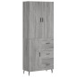 vidaXL Highboard Grau Sonoma 69,5x34x180 cm Holzwerkstoff vidaXL Highboard Grau Sonoma 69,5x34x180 cm Holzwerkstoff