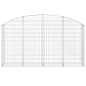 vidaXL Gabione mit Hochbogen 200x30x100/120 cm Verzinktes Eisen vidaXL Gabione mit Hochbogen 200x30x100/120 cm Verzinktes Eisen