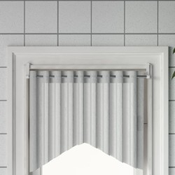 vidaXL Gardinenstangen 2 Stk. Weiß und Silbern 40-60 cm Aluminium