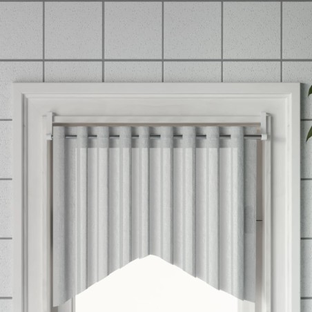 vidaXL Gardinenstangen 2 Stk. Weiß und Silbern 40-60 cm Aluminium