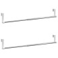 vidaXL Gardinenstangen 2 Stk. Weiß und Silbern 40-60 cm Aluminium vidaXL Gardinenstangen 2 Stk. Weiß und Silbern 40-60 cm Aluminium