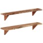 vidaXL Wandregal 2 Stk. 110x20x18 cm Massivholz Akazie vidaXL Wandregal 2 Stk. 110x20x18 cm Massivholz Akazie