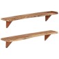 vidaXL Wandregal 2 Stk. 110x20x18 cm Massivholz Akazie vidaXL Wandregal 2 Stk. 110x20x18 cm Massivholz Akazie