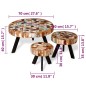 vidaXL Dreiteiliges Couchtisch-Set Altholz Massiv vidaXL Dreiteiliges Couchtisch-Set Altholz Massiv