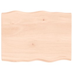 vidaXL Tischplatte 80x60x(2-4) cm Massivholz Unbehandelt Baumkante