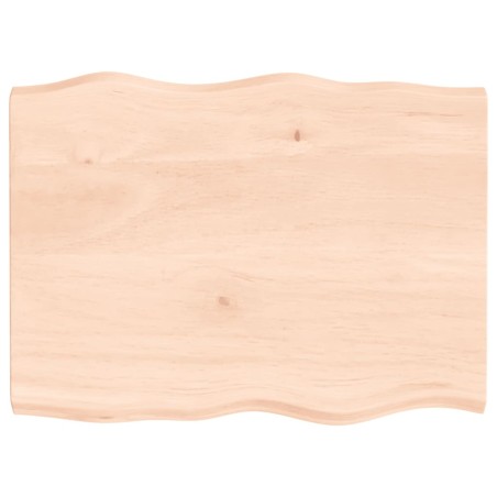 vidaXL Tischplatte 80x60x(2-4) cm Massivholz Unbehandelt Baumkante