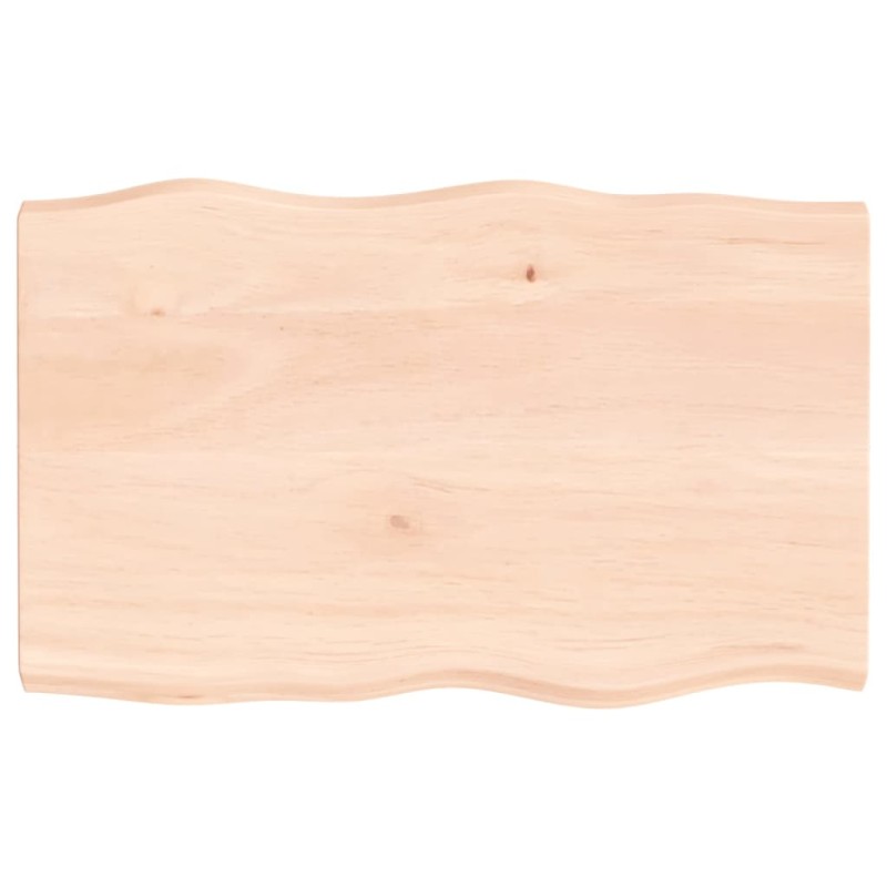 vidaXL Tischplatte 80x50x4 cm Massivholz Eiche Unbehandelt Baumkante vidaXL Tischplatte 80x50x4 cm Massivholz Eiche Unbehandelt Baumkante