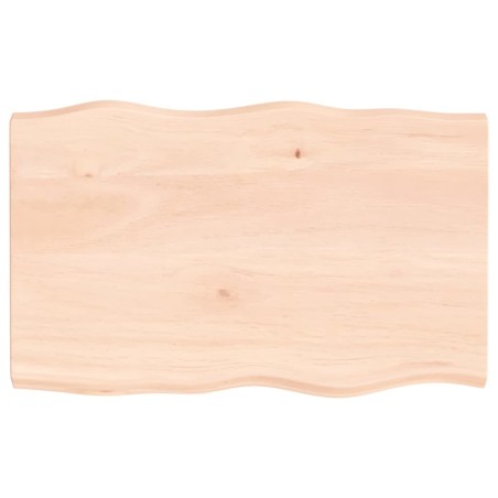 vidaXL Tischplatte 80x50x4 cm Massivholz Eiche Unbehandelt Baumkante