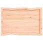 vidaXL Tischplatte 80x50x4 cm Massivholz Eiche Unbehandelt Baumkante vidaXL Tischplatte 80x50x4 cm Massivholz Eiche Unbehandelt Baumkante