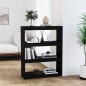 vidaXL Bücherregal Raumteiler Schwarz 80x30x103,5 cm Massivholz Kiefer vidaXL Bücherregal Raumteiler Schwarz 80x30x103,5 cm Massivholz Kiefer