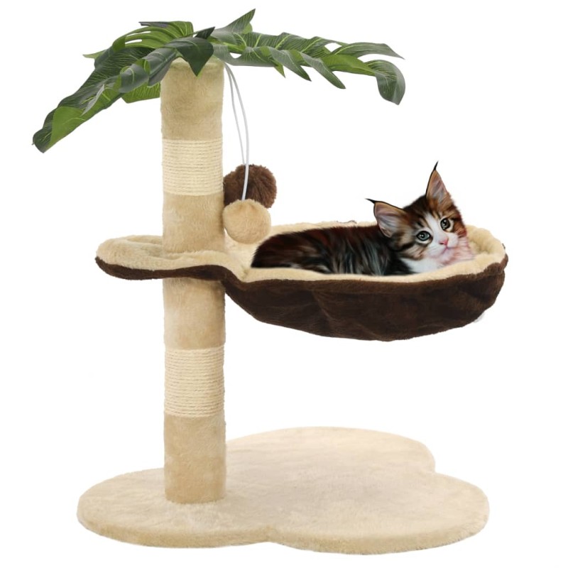 vidaXL Katzen-Kratzbaum mit Sisal-Kratzstange 50 cm Beige und Braun vidaXL Katzen-Kratzbaum mit Sisal-Kratzstange 50 cm Beige und Braun