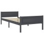 vidaXL Massivholzbett Grau Kiefer 90x200 cm vidaXL Massivholzbett Grau Kiefer 90x200 cm