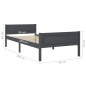 vidaXL Massivholzbett Grau Kiefer 90x200 cm vidaXL Massivholzbett Grau Kiefer 90x200 cm