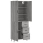 vidaXL Highboard Grau Sonoma 69,5x34x180 cm Holzwerkstoff vidaXL Highboard Grau Sonoma 69,5x34x180 cm Holzwerkstoff