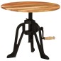 vidaXL Beistelltisch 60x(42-62) cm Massivholz Akazie und Gusseisen vidaXL Beistelltisch 60x(42-62) cm Massivholz Akazie und Gusseisen
