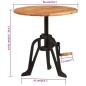 vidaXL Beistelltisch 60x(42-62) cm Massivholz Akazie und Gusseisen vidaXL Beistelltisch 60x(42-62) cm Massivholz Akazie und Gusseisen