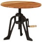 vidaXL Beistelltisch 60x(42-62) cm Massivholz Akazie und Gusseisen vidaXL Beistelltisch 60x(42-62) cm Massivholz Akazie und Gusseisen